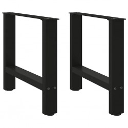 Sonata H Крака за масичка за кафе черни 2 бр. 60x(42-43) cm стомана - Piese pentru mese