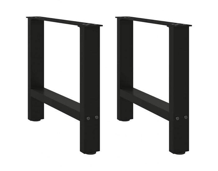 Sonata H Крака за масичка за кафе черни 2 бр. 60x(42-43) cm стомана