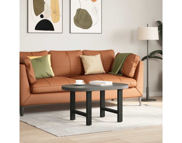 Sonata H Крака за масичка за кафе черни 2 бр. 60x(42-43) cm стомана