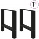 Sonata H Крака за масичка за кафе черни 2 бр. 60x(42-43) cm стомана