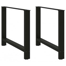 Sonata H Крака за трапезна маса черни 2 бр. 100x(72-73) cm стомана - Piese pentru mese