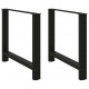 Sonata H Крака за трапезна маса черни 2 бр. 100x(72-73) cm стомана