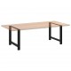 Sonata H Крака за трапезна маса черни 2 бр. 100x(72-73) cm стомана