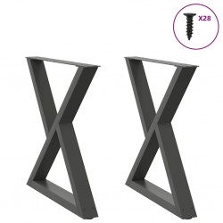 Sonata H Крака за маса за хранене 2 бр. антрацит 70x(72-73,3) cm стомана - Piese pentru mese