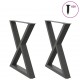 Sonata H Крака за маса за хранене 2 бр. антрацит 70x(72-73,3) cm стомана