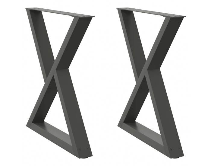 Sonata H Крака за маса за хранене 2 бр. антрацит 70x(72-73,3) cm стомана