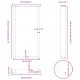 Sonata H Крака за холна маса U-образна 2 бр черни 60x(110-111)см стомана