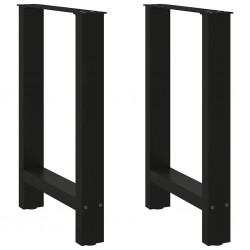 Sonata H Крака за трапезна маса черни 2 бр. 60x(72-73) cm стомана - Piese pentru mese