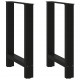 Sonata H Крака за трапезна маса черни 2 бр. 60x(72-73) cm стомана