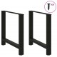 Sonata H Крака за трапезна маса черни 2 бр. 80x(72-73) cm стомана