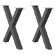 Sonata H Крака за трапезна маса с X-образна 2 бр 80x(72-73) см стомана