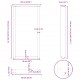 Sonata H Крака за холна маса U-образна 2 бр бели 60x(110-111)см стомана