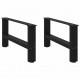 Sonata H Крака за масичка за кафе черни 2 бр. 70x(30-31) см стомана