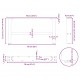 Sonata H Крака за масичка за кафе черни 2 бр. 70x(30-31) см стомана