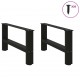 Sonata H Крака за масичка за кафе черни 2 бр. 70x(30-31) см стомана
