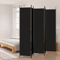 Sonata H Параван за стая, 5 панела, черен, 250x220 см, текстил - Electrocasnice și accesorii pentru living