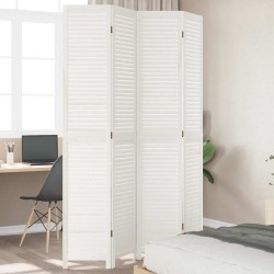 Sonata H Разделител за стая, 4 панела, бял, дърво пауловния масив - Electrocasnice și accesorii pentru living