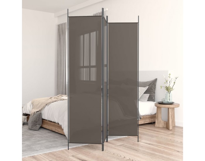 Sonata H Параван за стая, 3 панела, антрацит, 150x220 cм, текстил