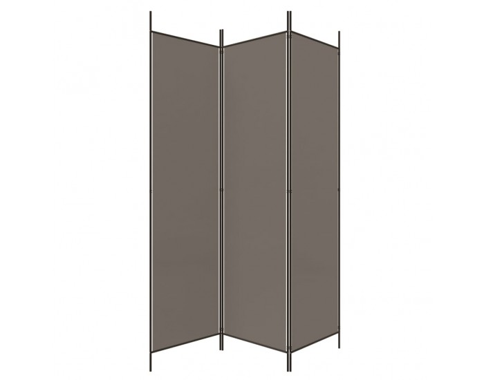 Sonata H Параван за стая, 3 панела, антрацит, 150x220 cм, текстил
