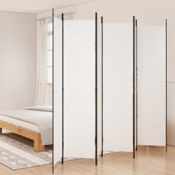 Sonata H Параван за стая, 6 панела, бял, 300x220 см, текстил - Electrocasnice și accesorii pentru living