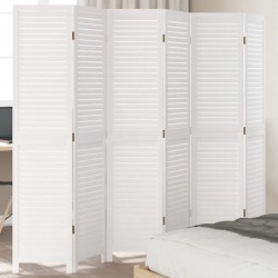 Sonata H Разделител за стая, 6 панела, бял, дърво пауловния масив - Electrocasnice și accesorii pentru living