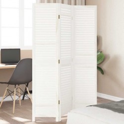 Sonata H Разделител за стая, 3 панела, бял, дърво пауловния масив - Electrocasnice și accesorii pentru living