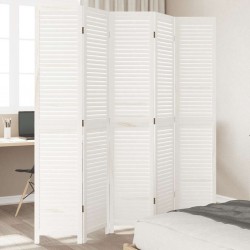 Sonata H Разделител за стая, 5 панела, бял, дърво пауловния масив - Electrocasnice și accesorii pentru living
