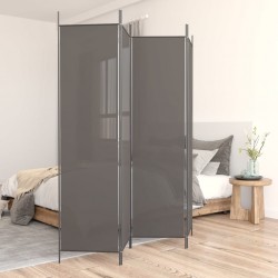 Sonata H Параван за стая, 4 панела, антрацит, 200x200 cм, текстил - Electrocasnice și accesorii pentru living