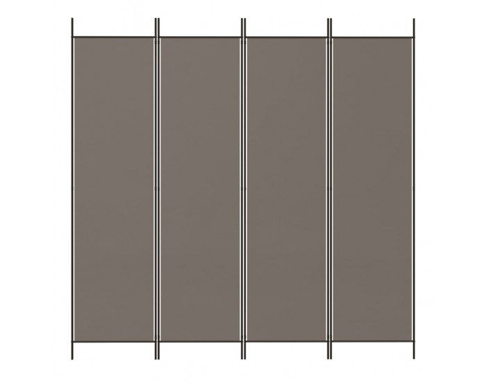 Sonata H Параван за стая, 4 панела, антрацит, 200x220 cм, текстил