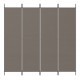 Sonata H Параван за стая, 4 панела, антрацит, 200x220 cм, текстил