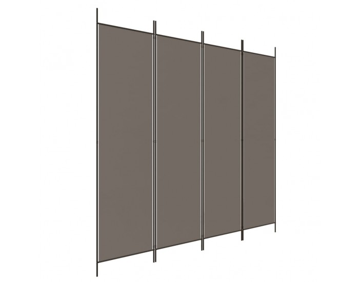 Sonata H Параван за стая, 4 панела, антрацит, 200x220 cм, текстил