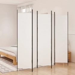 Sonata H Параван за стая, 5 панела, бял, 250x200 см, текстил - Electrocasnice și accesorii pentru living