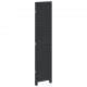 Sonata H Разделител за стая, 3 панела, черен, дърво пауловния масив