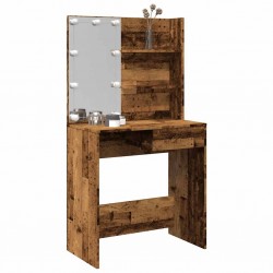 Sonata H Тоалетка с LED Старо дърво 74,5x40x141 cm - Măsuțe de toaletă și oglinzi