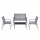Комплект градински мебели Гагра столове с пейка и маса светло сиво