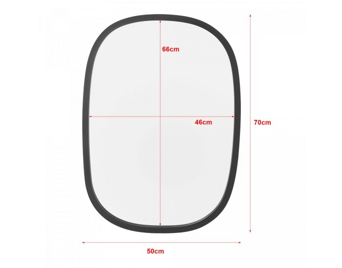 Стенно огледало Copertino 70x50 см черно, мат []