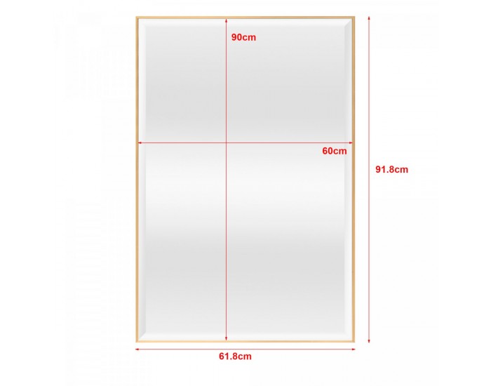 Стенно огледало Novoli 60x90 см златист цвят []