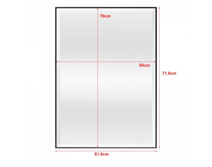 Стенно огледало Novoli 50x70 см черно []