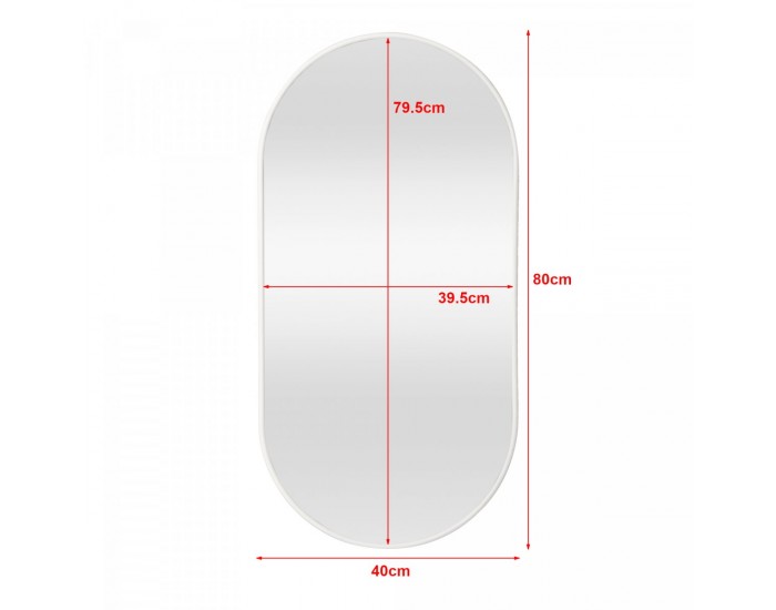 Стенно огледало Picciano 40x80см бяло, мат []