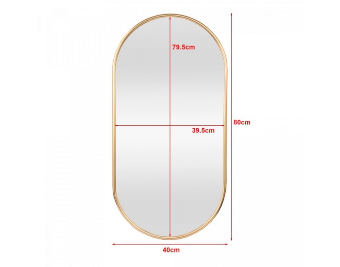 Стенно огледало Picciano 40x80см злато []