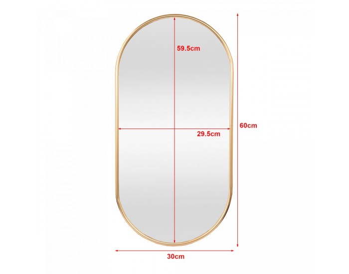 Стенно огледало Picciano 30x60см злато []