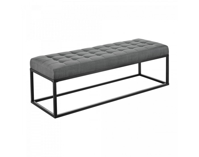 Тапицирана пейка Salta метал 120 x 40 x 38 см сива []