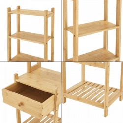 Стоящ рафт Siilinjärvi от бамбук 163 x 33 x 28 cm до 5 kg естествен [] - Sonata G