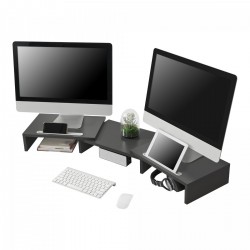 Стойка за монитор Vilppula 79x27x10.5cm тъмно сива [] - Papetărie