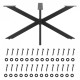 Рамка за маса Oberau стомана 98x58x43 cm черен []