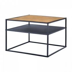 Помощна масичка Quinisut 40 x 55 x 55 cm вид дърво/черно [] - Mese