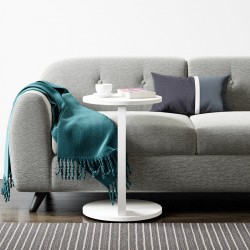Помощна маса Holeby 56 x Ø 38 cm бяла [] - Măsuțe de living