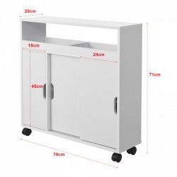 Шкаф за баня Lumijoki 71x70x20см бял [] - Sonata G