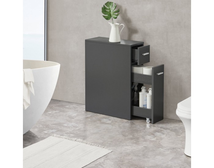 Шкаф за баня Kauhajoki 61x20x45см тъмносив []