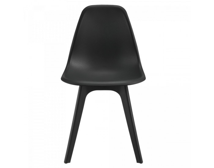 Трапезна маса Stathelle 105x60x75 см черен стъклен плот 4 стола черни